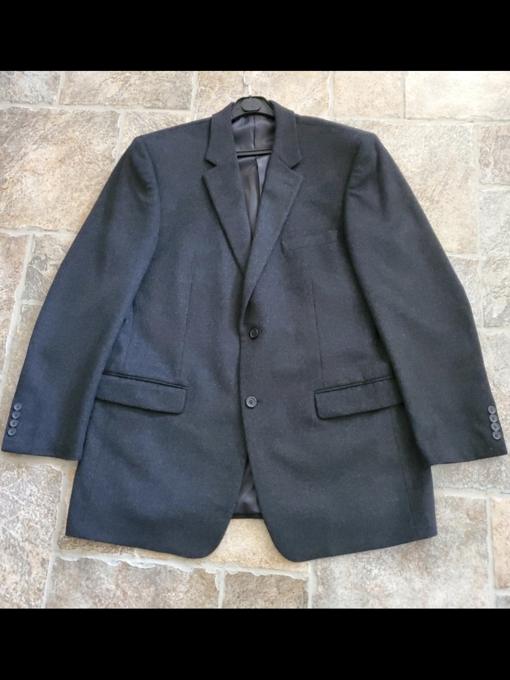 Men's Classic 44L Two-Button Wool Silk Cashmere Blend Blazer